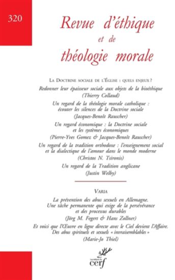 Image de Revue d'éthique et de théologie morale, n° 320. La doctrine sociale de l'Eglise : quels enjeux ?
